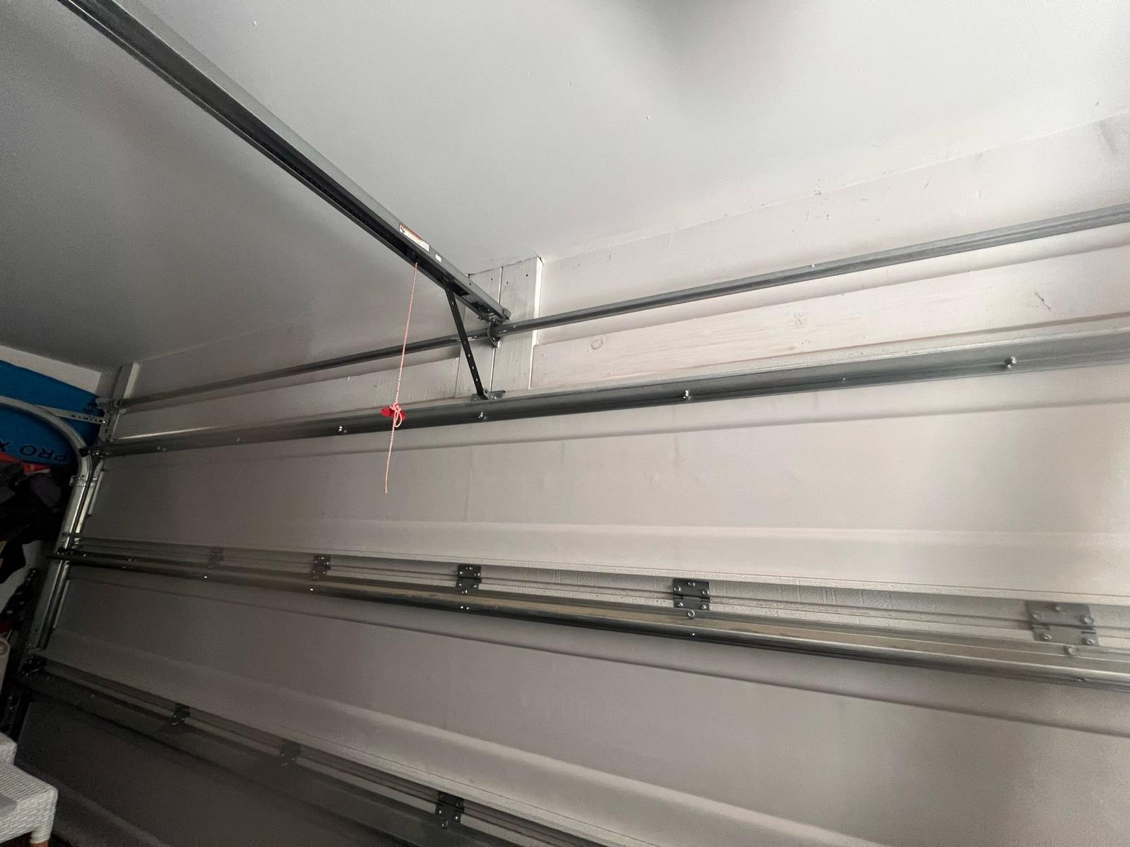 Door with springs visible